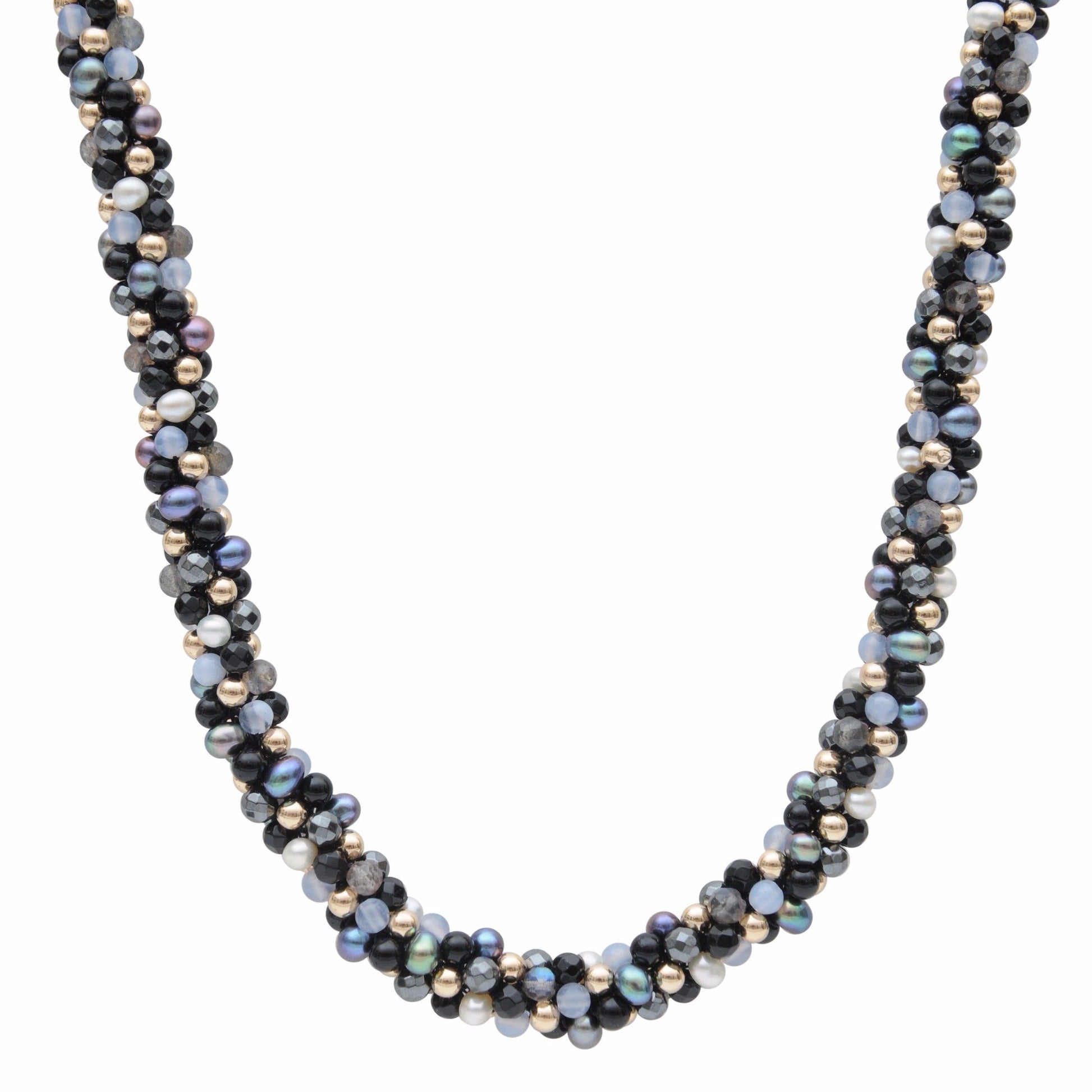 Black Beauty Rope Necklace - Therese Custom Designs