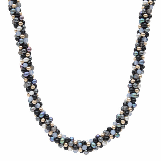 Black Beauty Rope Necklace - Therese Custom Designs