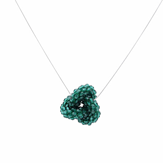 Emerald Swarovski Crystal Love Knot - Therese Custom Designs