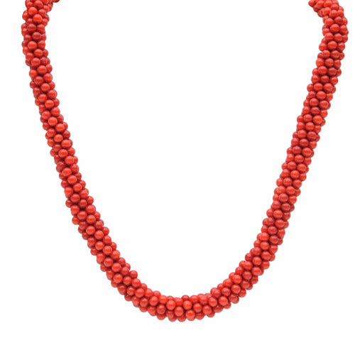 Natural Red Coral Rope Necklace - Therese Custom Designs