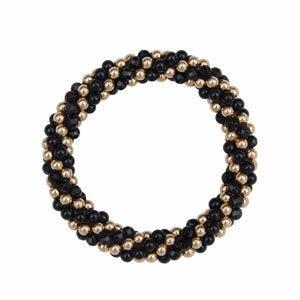 Onyx & 14kt Gold Filled Rope Bracelet - Therese Custom Designs