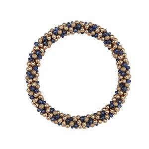 Sapphire & 14kt Gold Rope Bracelet - Therese Custom Designs