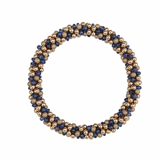 Sapphire & 14kt Gold Rope Bracelet - Therese Custom Designs