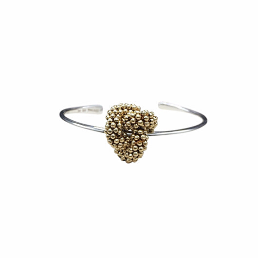 14kt Gold Filled & Sterling Silver Love Knot Cuff Bracelet - Therese Custom Designs