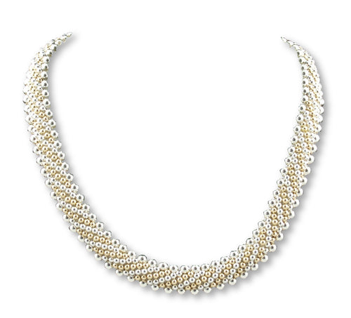 Journey Necklace in Yellow Gold & Sterling Silver